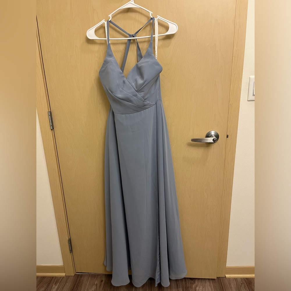 Azazie Davis Dusty Blue Bridesmaid dress